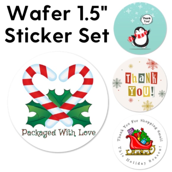 SellersMerch Other - Christmas Variety Thank You Wafer Sticker Set